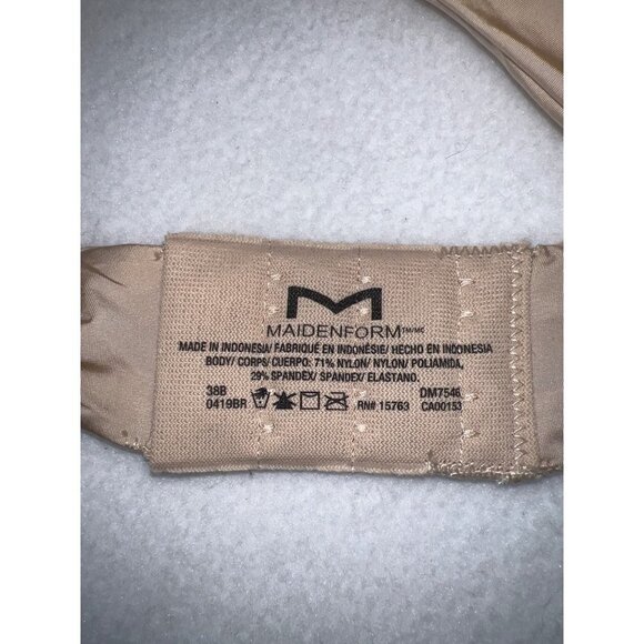 NEW! Maidenform Wireless Convertible Straps Paris Nude Beige Bra Women's Size 38 - Picture 5 of 5